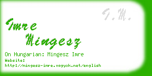 imre mingesz business card